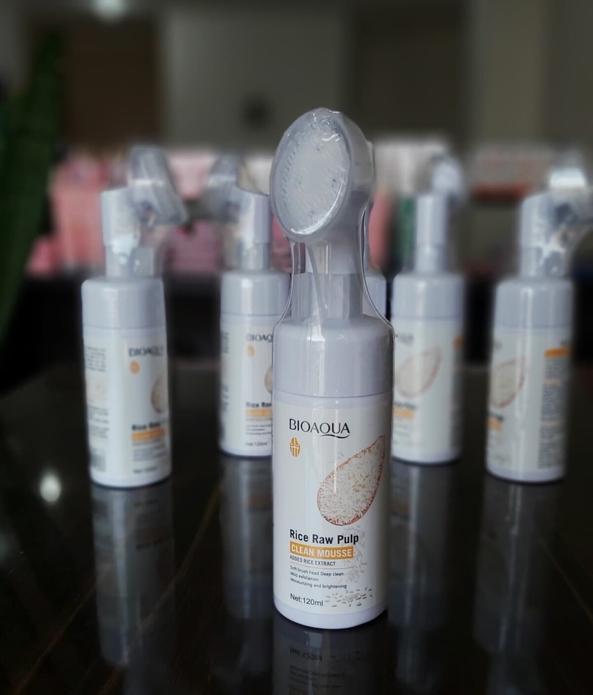 فوم شست وشوی صورت برنج براش دار سیلیکونی - Image 2