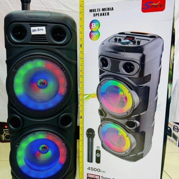اسپیکر مولتی مدیا سایز بزرگ با ریموت و میکروفون طرح 200w