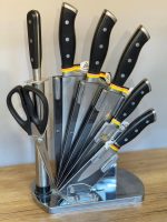 سرویس چاقو 8 پارچه فولادی دسته مشکی عرشیا K133-2628 - Image 2