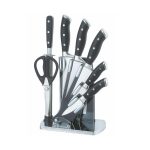 سرویس چاقو 8 پارچه فولادی دسته مشکی عرشیا K133-2628